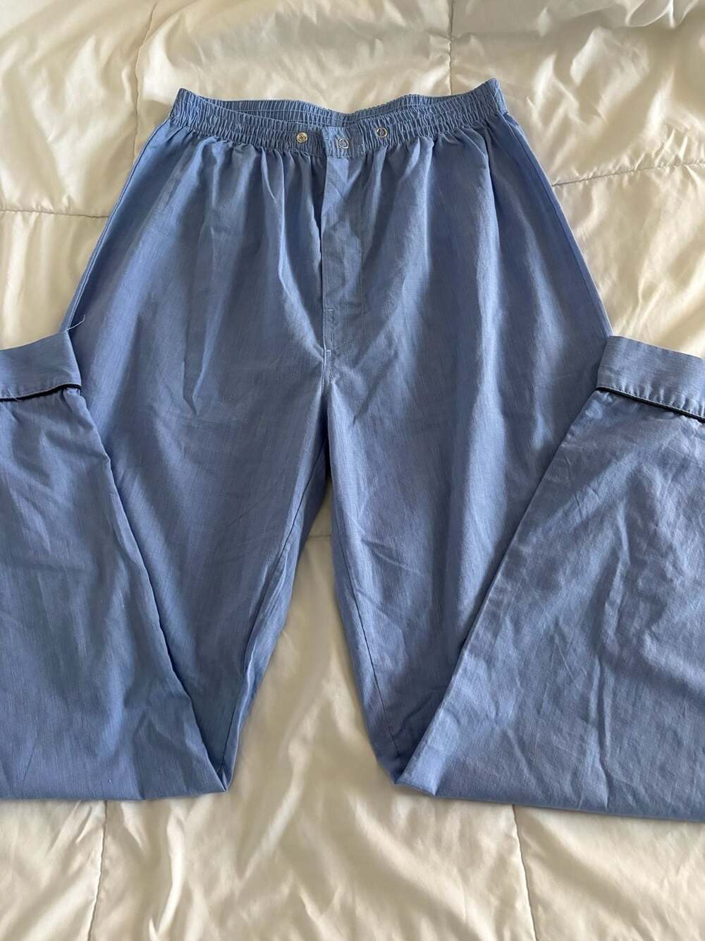 Aerie Off-Duty Poplin Blue Pajama Trouser Pants